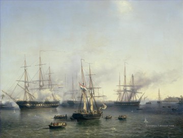 Louis Meijer De Overmeestering de Palembang Batailles navales Peinture à l'huile